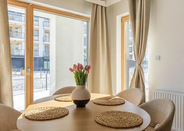 Lägenhet Glow - Porto Letnica Premium With Garden & Parking, Gym Gdańsk